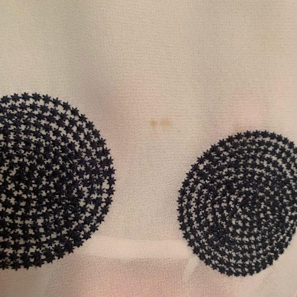 H&M Sleeveless White Polk Dot Blouse | Size 4 - Picture 7 of 14